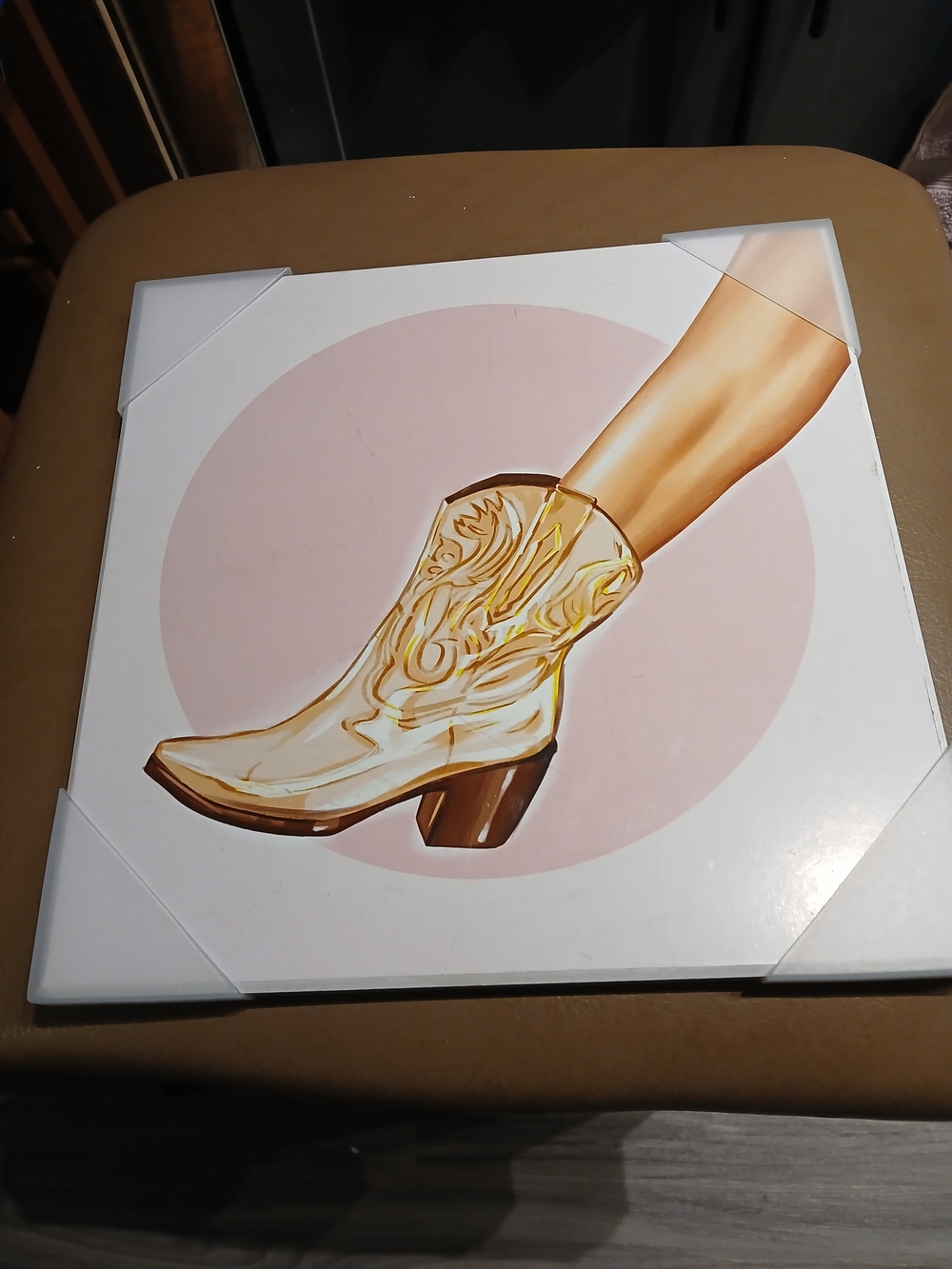 Stupell Studio Pink Country Cowgìrl Boots Picture